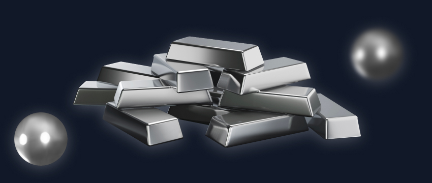 Silver bars, exemplifying the significance of silver as one of the precious metals.