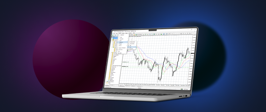 Um computador portátil que apresenta um gráfico no seu ecrã, utilizado gratuitamente com o Metatrader 4, num computador portátil.