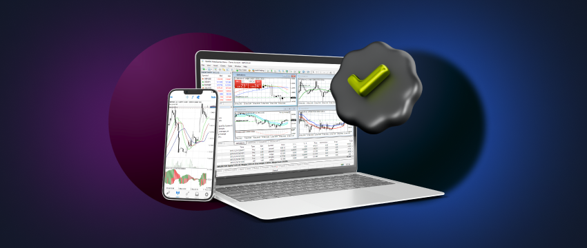 Charts on MT4 displaying financial data from various markets.