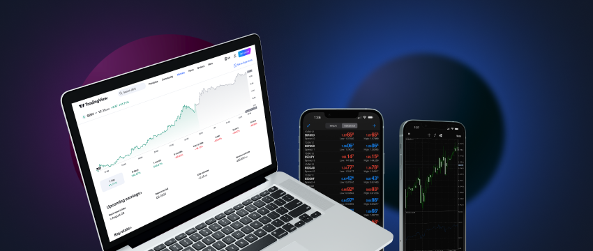 A person using Trading View and MetaTrader 4 to analyze and invest in cryptocurrency.