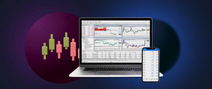 A trader using a mobile device to monitor forex trading while comparing FTSE 100 and FTSE 250 indices