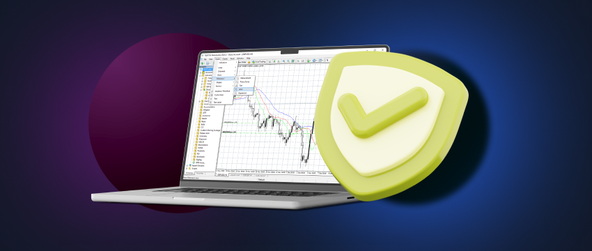 Forex trading software on a laptop screen, showcasing the MT4 platform as a reliable tool for traders.