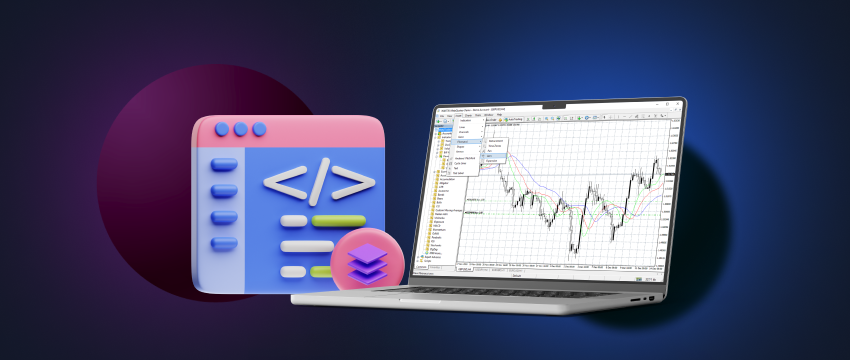 Screenshot of forex trading software featuring algorithmic trading tools on the MetaTrader 4 platform for enhanced trading strategies.