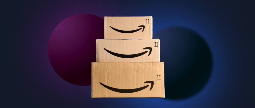 Three boxes adorned with smiley faces, representing a fun and engaging design for Amazon Pocket products.