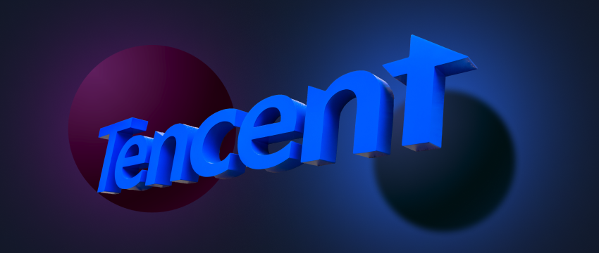 Tencent Logo on Black Background: Bold & Powerful Design