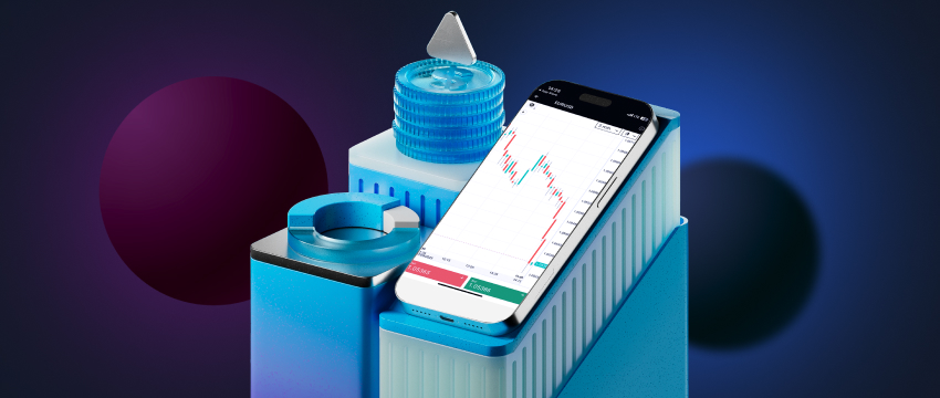 A smartphone displaying a forex chart, symbolizing mobile trading and forex analysis in the MT4 platform.