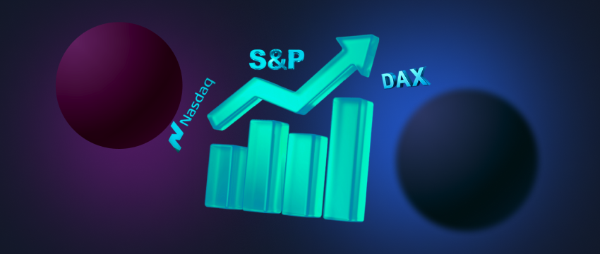 Image depicting SAP DAX and DAX indices, highlighting trading success in NASDAQ and S&P index markets.