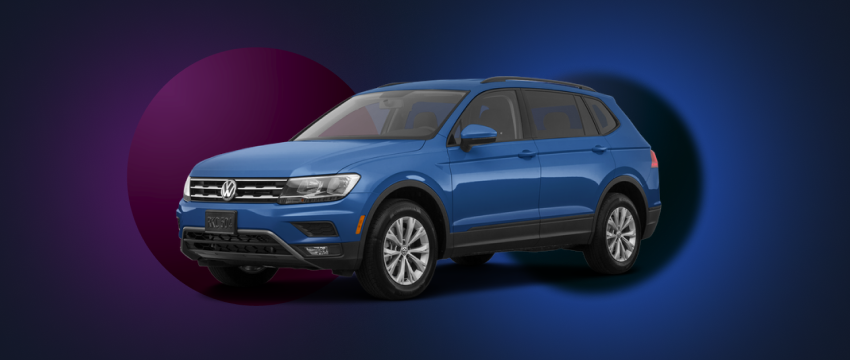 The Volkswagen Tiguan is displayed, highlighting its stylish features as a prominent SUV model from Volkswagen.